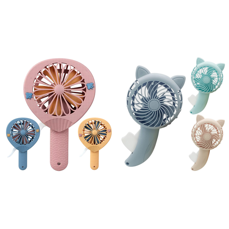Jinleiou Mini Ventilator Stille Natuurlijke Wind Schattige Cartoon Kat Vorm Kantoor Zak Handpers Ventilator Voor Dagelijks Gebruik_voghion.com