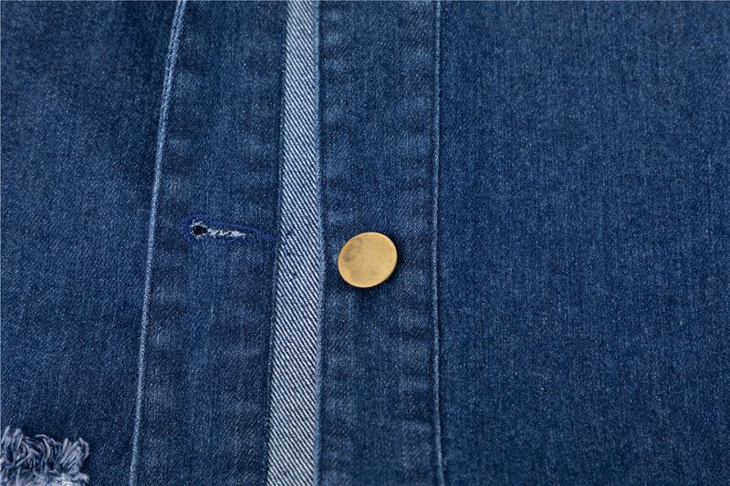 Seksi moda kolsuz delik seksi denim elbise_voghion.com