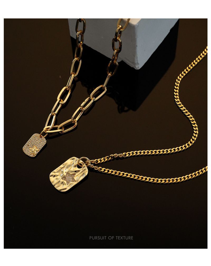 Collana con stella a forma di nicchia leggera, design estivo femminile, semplice catena per clavicola, accessori in stile freddo._voghion.com