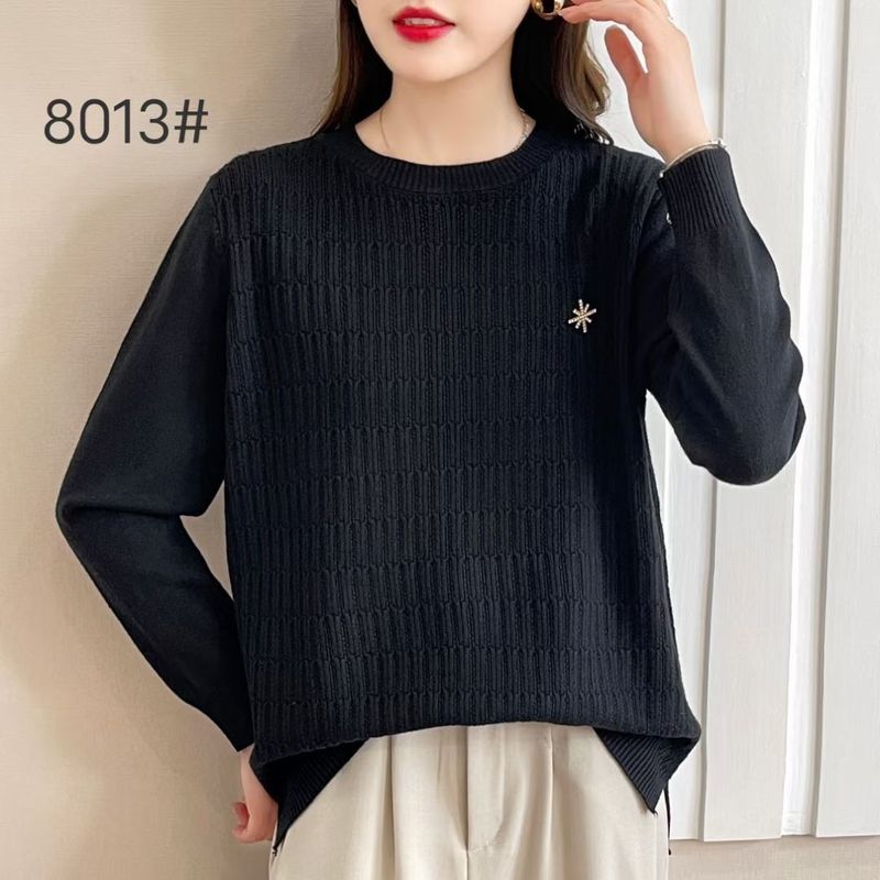 【 Cashmere Family】 Maglione corto in lana con cappuccio e scollo rotondo per donne di mezza età, mamma, interno lavorato a maglia larga_voghion.com