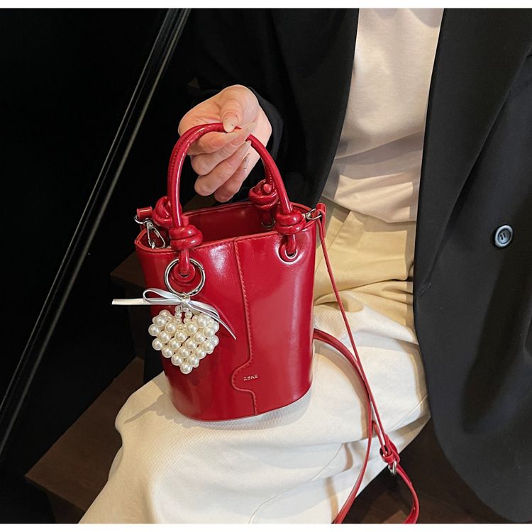Women's Bucket Bag Stylish Silver Spice Single Shoulder Crossbody Bag With Retro Texture Carrying Bucket Bag_voghion.com