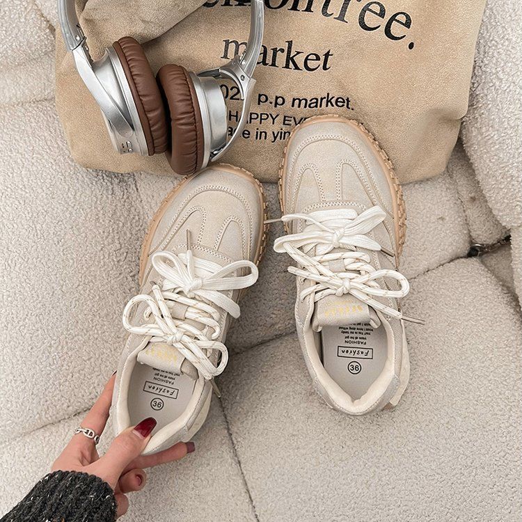 Genuine Leather Multifunctional German Women's Trainers 2025 New Women's Spring And Autumn Single Layer Sneakers Fashionable Versatile_voghion.com