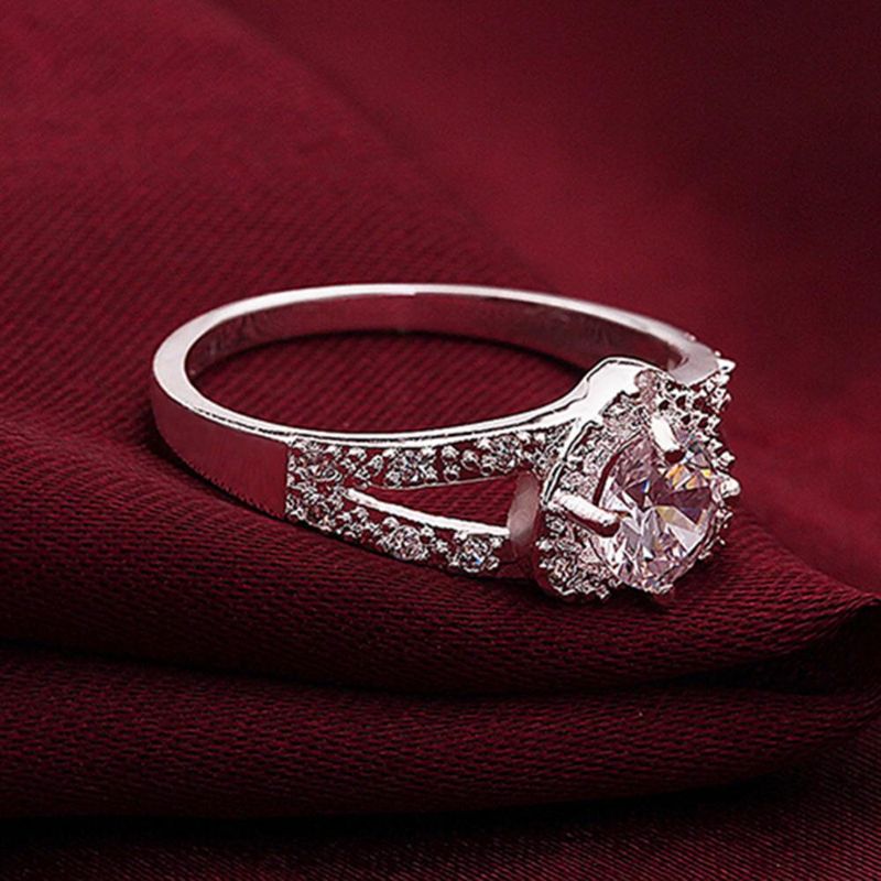 Anello da sposa a forma di cuore con cristalli in argento sterling da donna_voghion.com