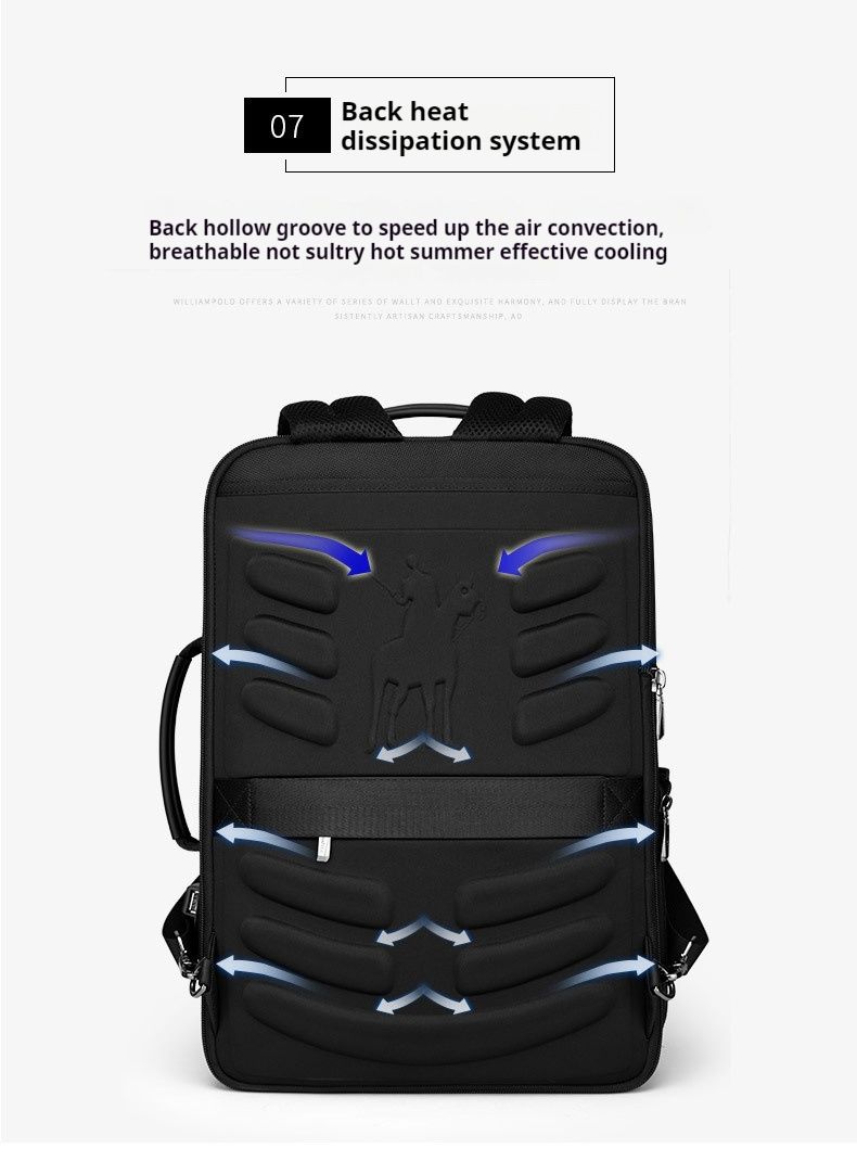 Minimally designed backpack for men, computer backpack, business outdoor travel, multi-functional backpack, USB backpack_voghion.com