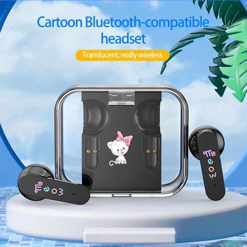 R12 Fones de ouvido sem fio de alta fidelidade com controle de toque de impressão digital com microfone Bluetooth 5.3 Fones de ouvido estéreo semi-intra-auriculares_voghion.com