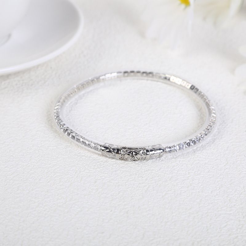 Braccialetto in silicone con connettore esagramma di diamanti intarsiati, nuovo e alla moda, per donna_voghion.com