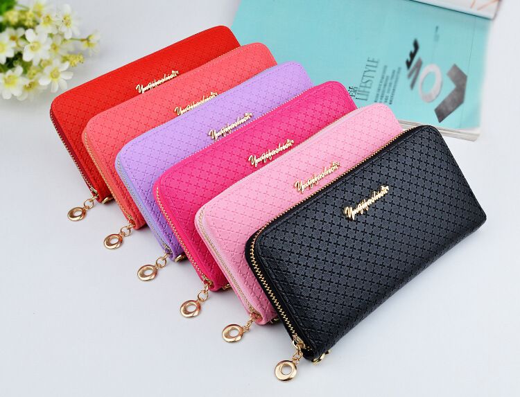 Borsa da donna con cerniera Borsa pratica da donna di grande capacità in pelle PU Portafoglio femminile a sezione lunga_voghion.com