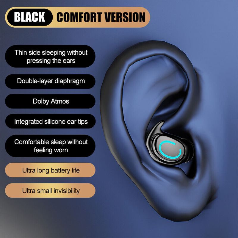 Single Sleep Wireless Earbuds Bluetooth 5.4 Headset Mini wasserdichte Kopfhörer_voghion.com