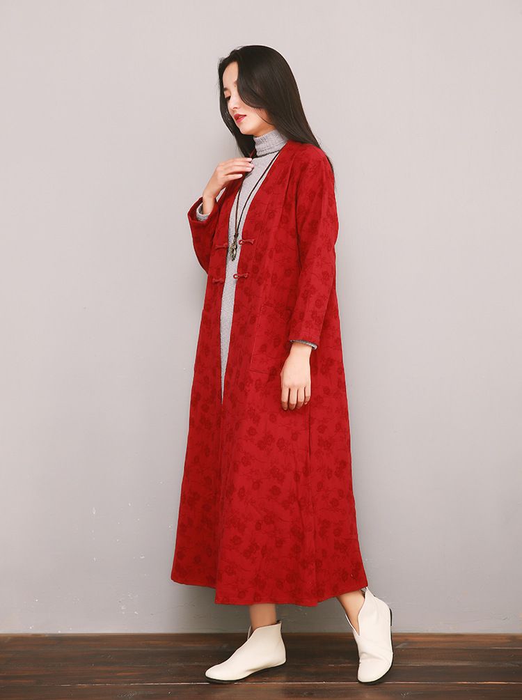 Vêtements pour femmes Vêtements pour femmes Vêtements pour femmes Vêtements pour femmes Automne 2024 Style Hanfu en coton et lin jacquard_voghion.com