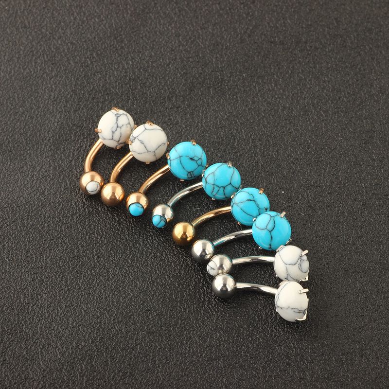 Set di zirconi per ombelico, piercing per il corpo umano, gioielli in acciaio inossidabile per piercing all'ombelico_voghion.com
