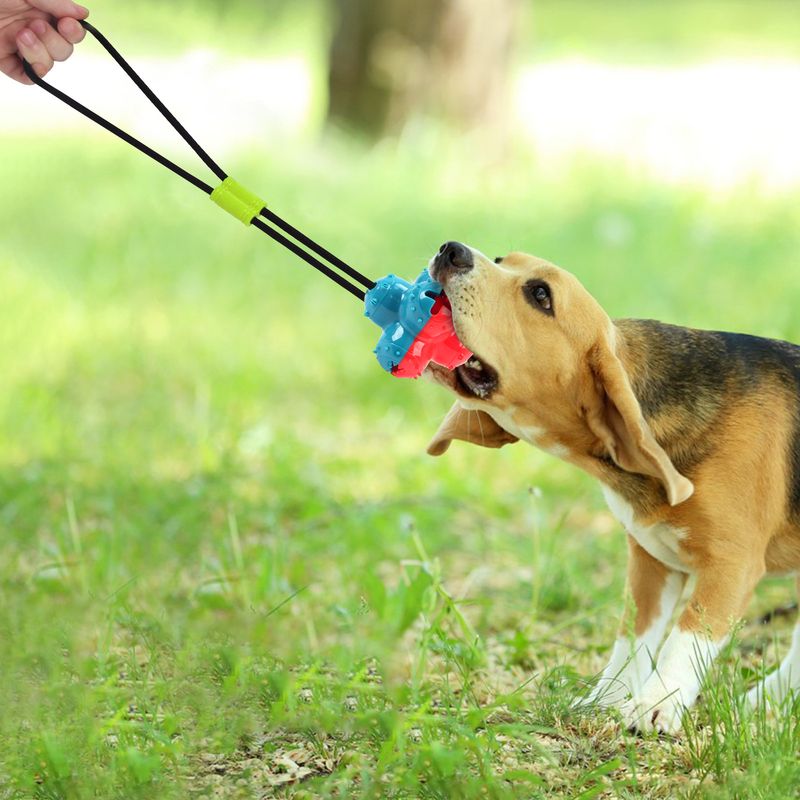 Dog Durable Chew Teething Tug-of-War Treat Dispensing Toy Boredom Reliever For Small And Medium Dogs Pets_voghion.com