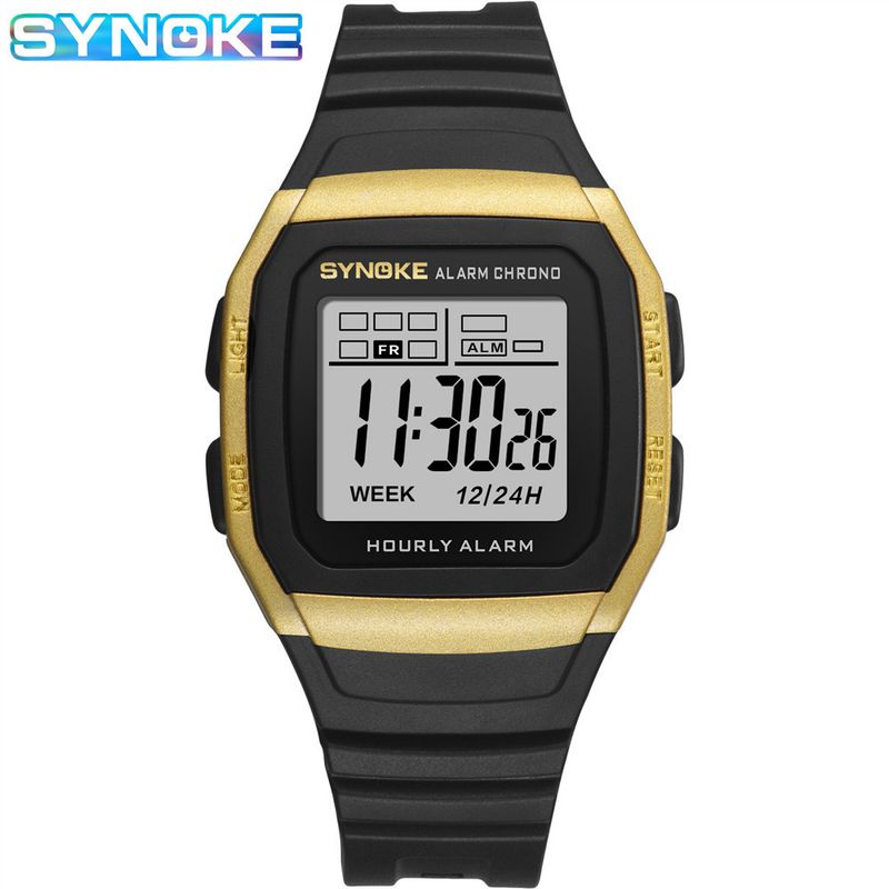 Multifunktionale Sport-Elektronik-Uhr, neu, stoßfest, wasserdicht, klassisch, klein, schwarz, für Studenten_voghion.com