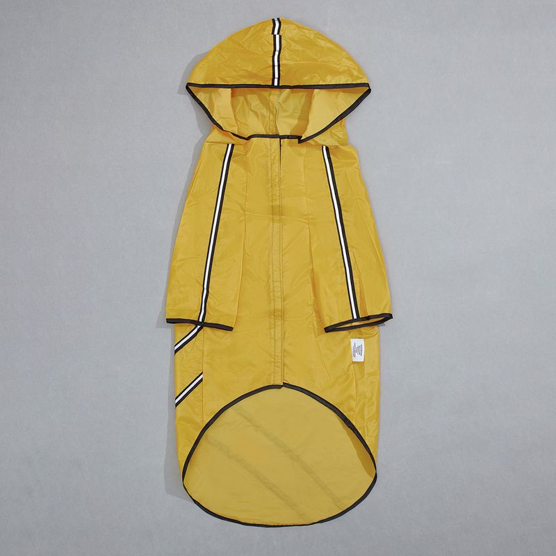 Ropa para mascotas grandes, medianas y pequeñas, impermeable con capucha y tira reflectante para perros_voghion.com