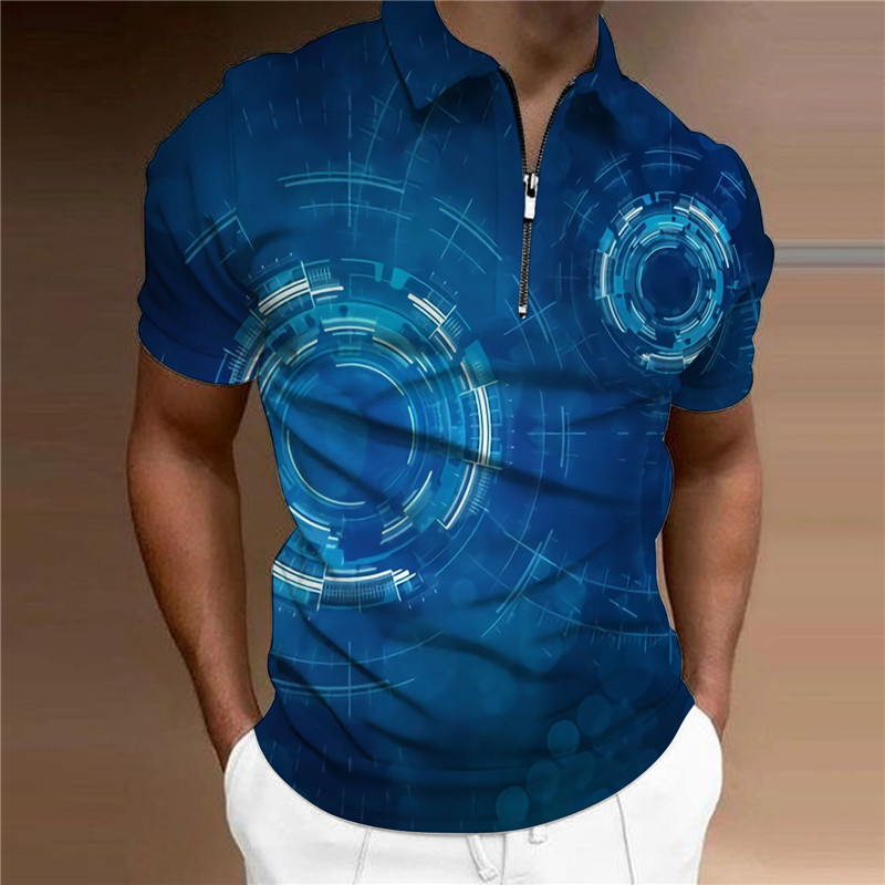 2023 Modemuster Poloshirt Golf Sport Retro Poloshirt Sommer Herren_voghion.com