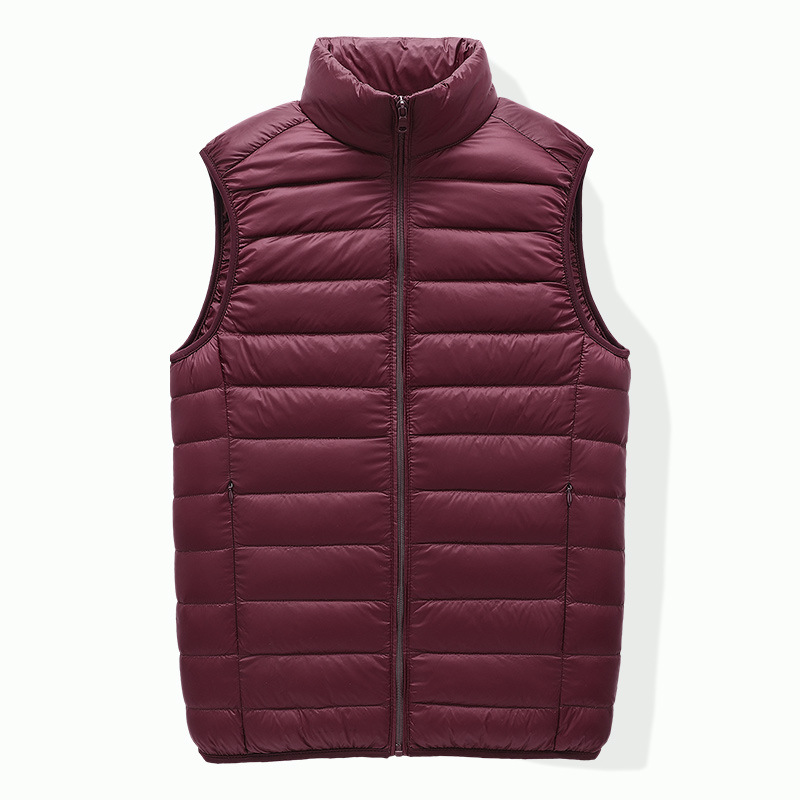 Down 2023 winter thick warm outerwear vest Korean casual stand up collar top men's_voghion.com
