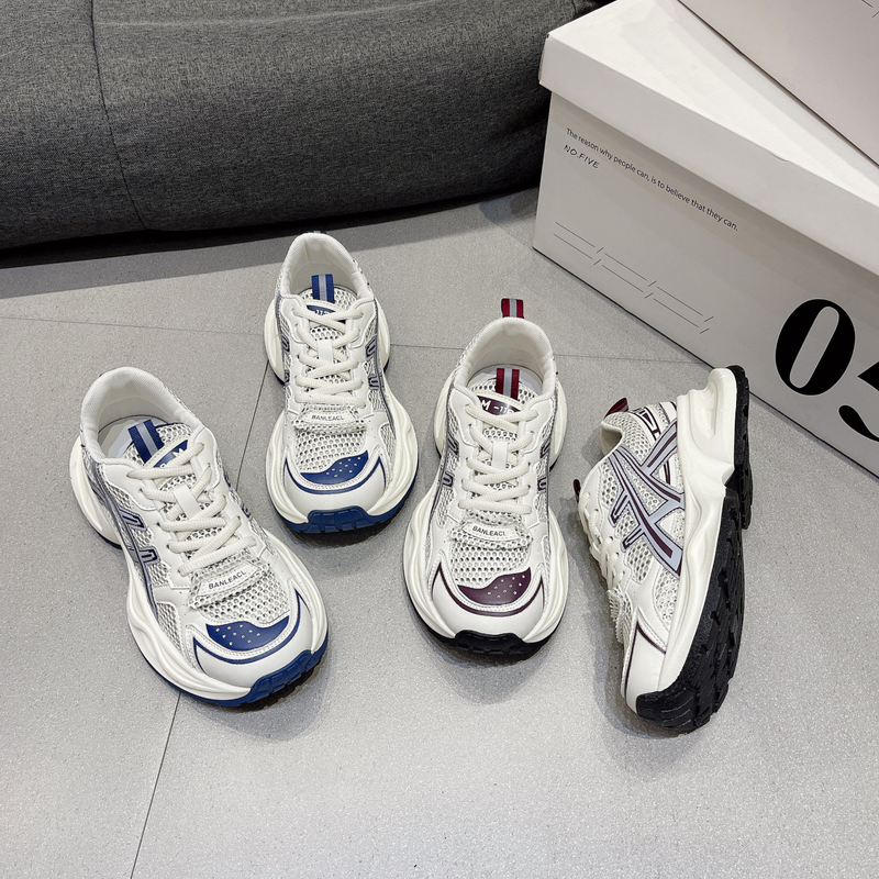 Show Feet Small European Daddy Shoes Damen Herbst 2023 Neue atmungsaktive Sportschuhe mit dicker Sohle All-Match-Laufschuhe_voghion.com