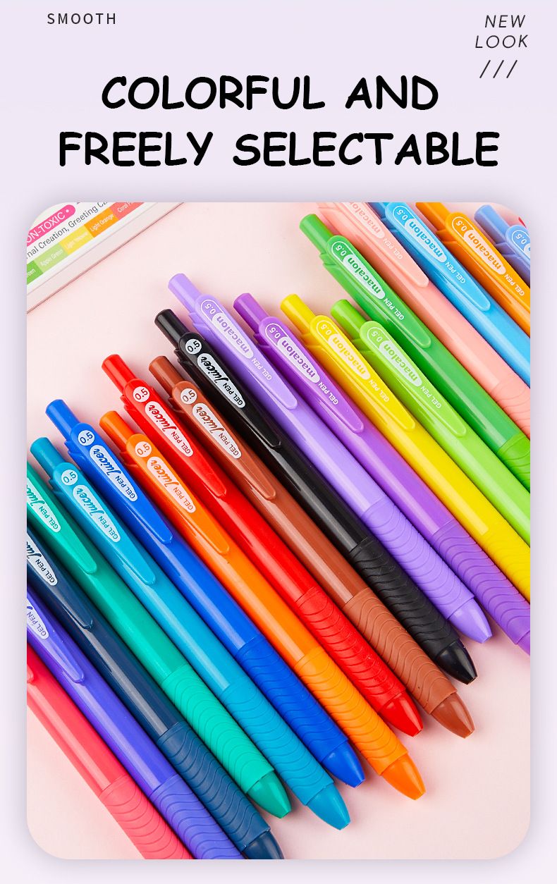SHANDS 40-Color Smooth Writing Gel Pens Set - 0.5mm Fine Tip, Quick-Dry, No-Skip Ink For Sketching, Note-Taking & Art (Vibrant Assortment)_voghion.com