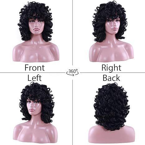 Synthetic Clip-in Small Curly Afro Short Curly Hair With Multiple Colors Optional African Wig Headpiece_voghion.com