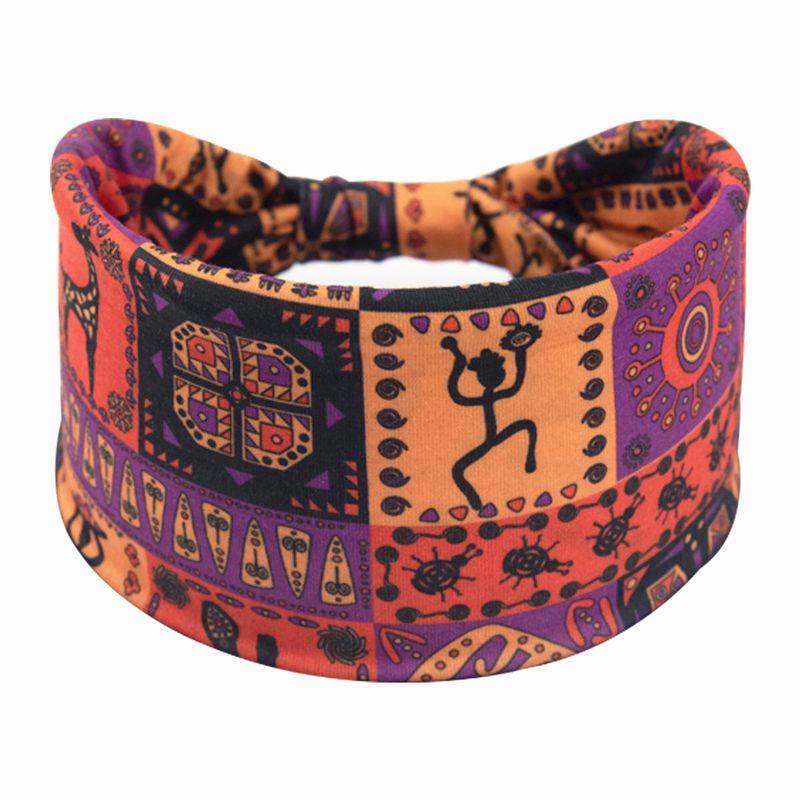 Spring/Summer New End Bohemian Printed Headband, Wide Edge Elastic Sports Headband_voghion.com