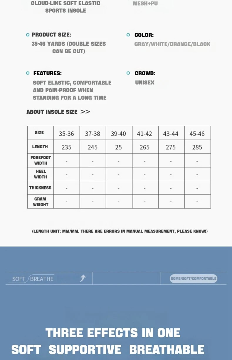 4D Massage Shoes Insoles Super Soft Latex Sports Insole for Feet Running Basket Shoe Sole Arch Support Orthopedic_voghion.com