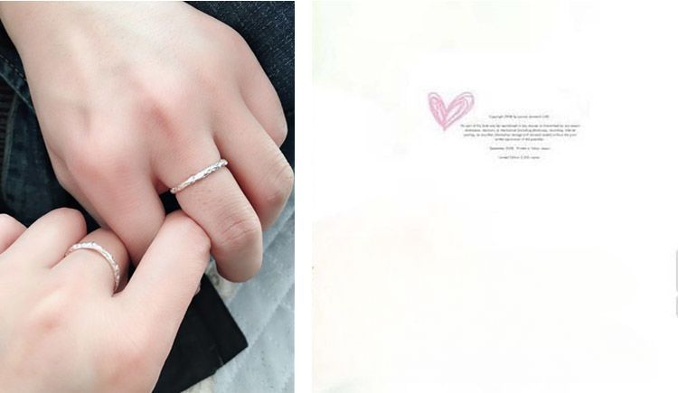 Coppia di anelli da uomo e da donna in argento puro 999 abbinati, in stile coreano giapponese, semplici e fatti a mano, per studenti._voghion.com
