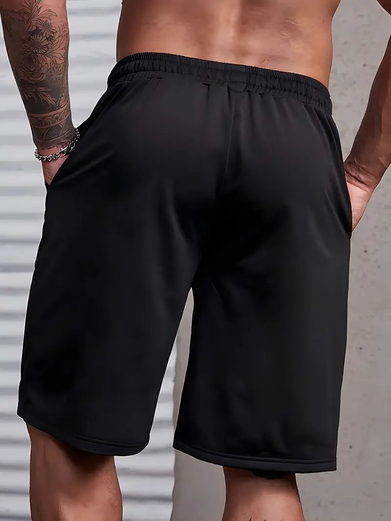 Completo da allenamento traspirante da uomo in 2 pezzi: maglietta e pantaloncini leggeri ad asciugatura rapida per palestra, corsa e sport estivi_voghion.com
