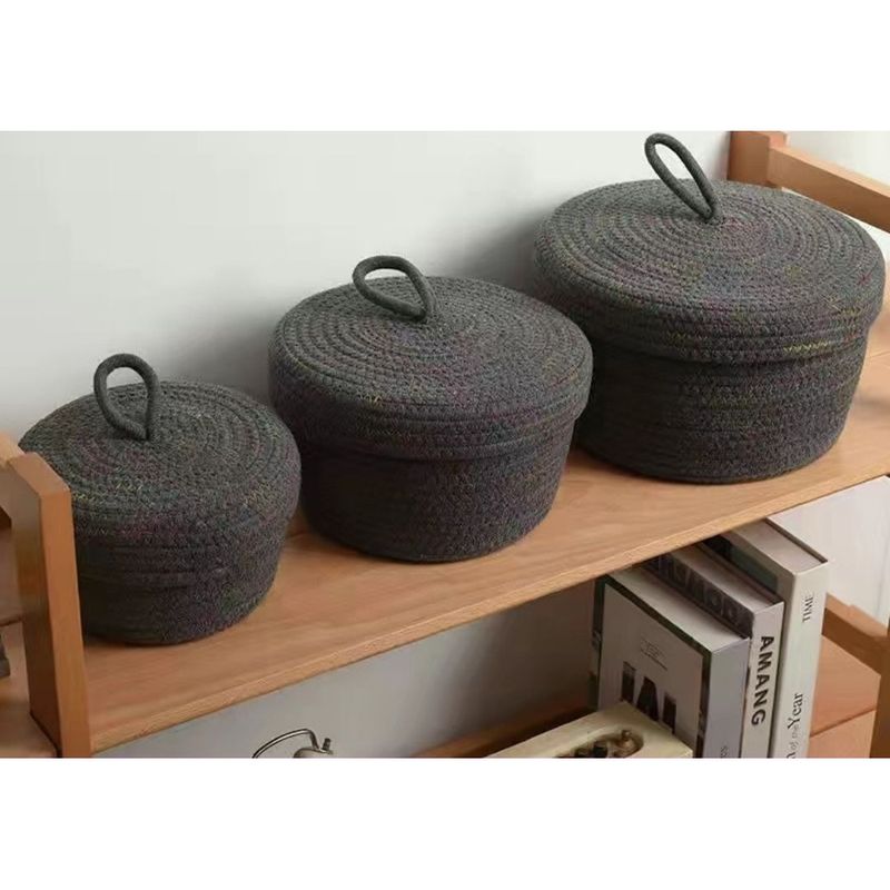 Home Woven Basket, Table Storage Box, Dining Table, Office_voghion.com
