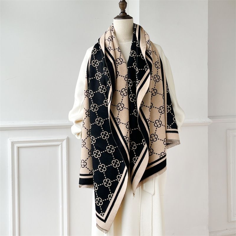 Sjaal vrouwen in de winter, met een high-end gevoel, imitatie van kasjmier. Kantoor airconditioning sjaal, veelzijdig trendy merk._voghion.com