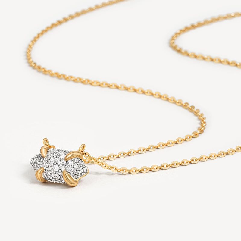 Collier à pendentif ovale en laiton plaqué or véritable pour femme, tendance et tendance_voghion.com