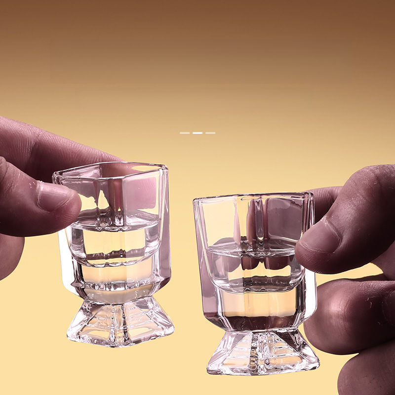 White Pyramid Thickened Divider Set Household Large Capacity One-Cup Special Small Wine Cup_voghion.com