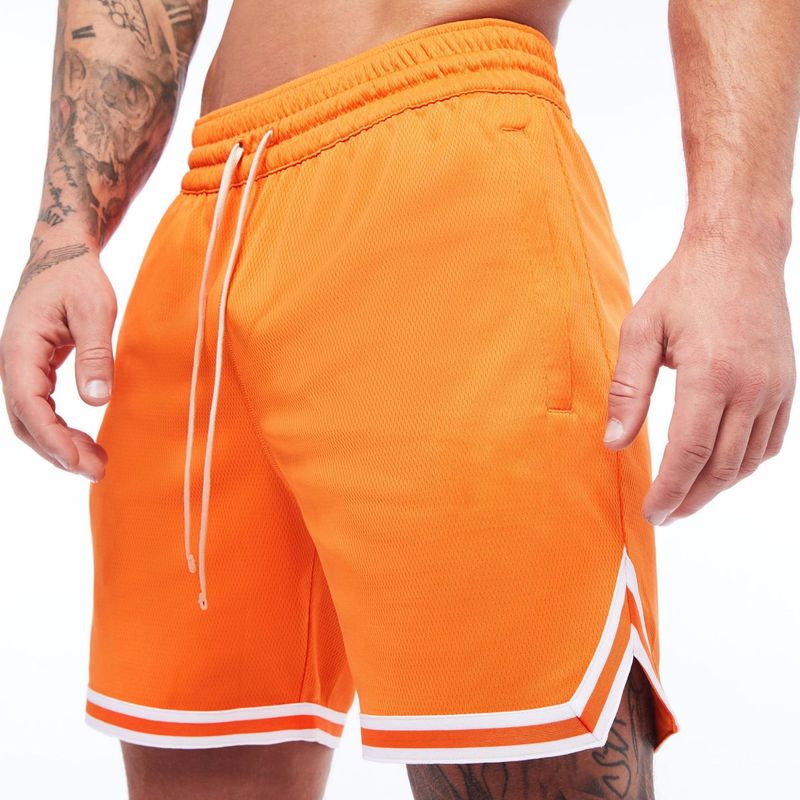 Men's Clothing Plus Size Men's Casual Pants Summer New Sports Breathable Mesh Quick Drying Basketball Pants Solid Color Shorts_voghion.com