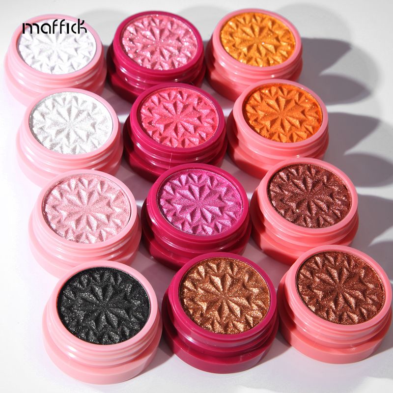 Lidschatten & Liner Kombination MAFFICK Jelly Eyeshadow Palette mit feinem Puder und perlmuttartigem Glitzer-Lidschatten-Rouge_voghion.com