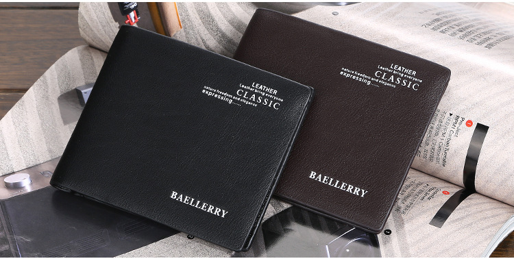 Kurze Brieftasche für Herren Baellerry Mehrere Kartenfächer Dünne Brieftasche Jugend Offene Geldbörse Kartentasche Männer_voghion.com