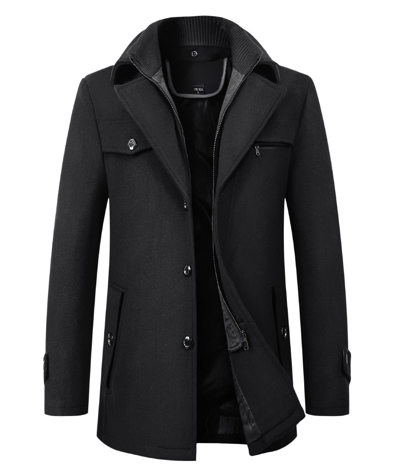 Men's Clothing Coat Men Business Casual Fashion Men's Thick Warm Oversized Men's Trenchcoat_voghion.com