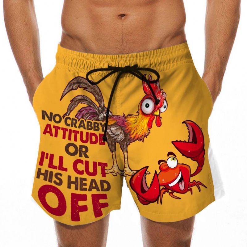Nouveaux pantalons de plage pour hommes de qualité supérieure avec des maillots de bain amusants imprimés en 3D et des shorts décontractés à motifs d'animaux_voghion.com