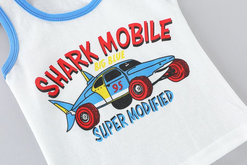 2024 Summer New Round Neck Sleeveless Vest Set Two Piece Boys' Sports Shorts_voghion.com