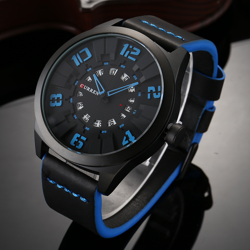 CURREN Carryon M8258 Orologio da uomo al quarzo impermeabile con cintura calendario_voghion.com