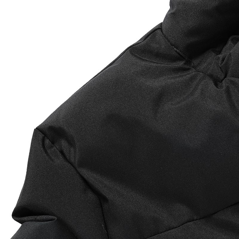 Piumino streetwear con cappuccio da uomo – Cappotto invernale corto con collo alto e tasche con cerniera (nero/grigio/blu navy) – Vestibilità oversize alla moda dalla S alla 4XL_voghion.com