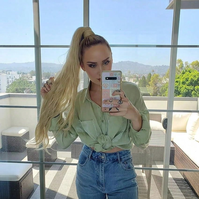 Pferdeschwanz-Verlängerung, 55,9 cm, braune Farbe, lange Wasserwellen-Locken, zum Anklipsen im Haar, für den täglichen Gebrauch von Frauen_voghion.com