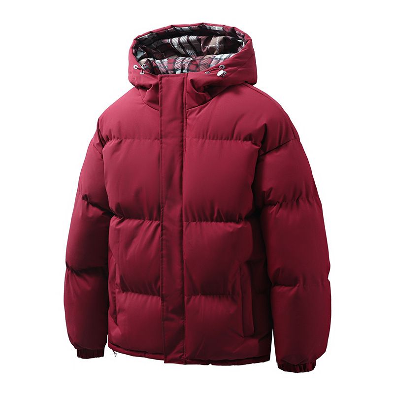 New Style Hooded Simple Warm Cotton Unisex Versatile Thickened National Trend Autumn Winter Loose Puffer Jacket_voghion.com