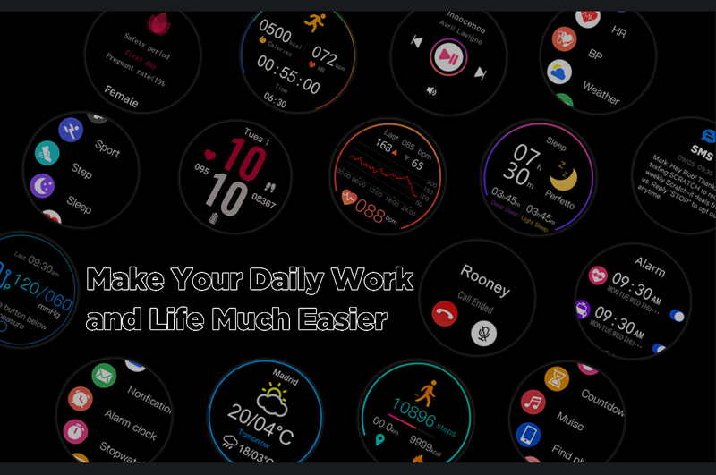 Zeblaze GTR smartwatch Android iOS heart rate monitoring blood pressure circular touch screen metal version_voghion.com