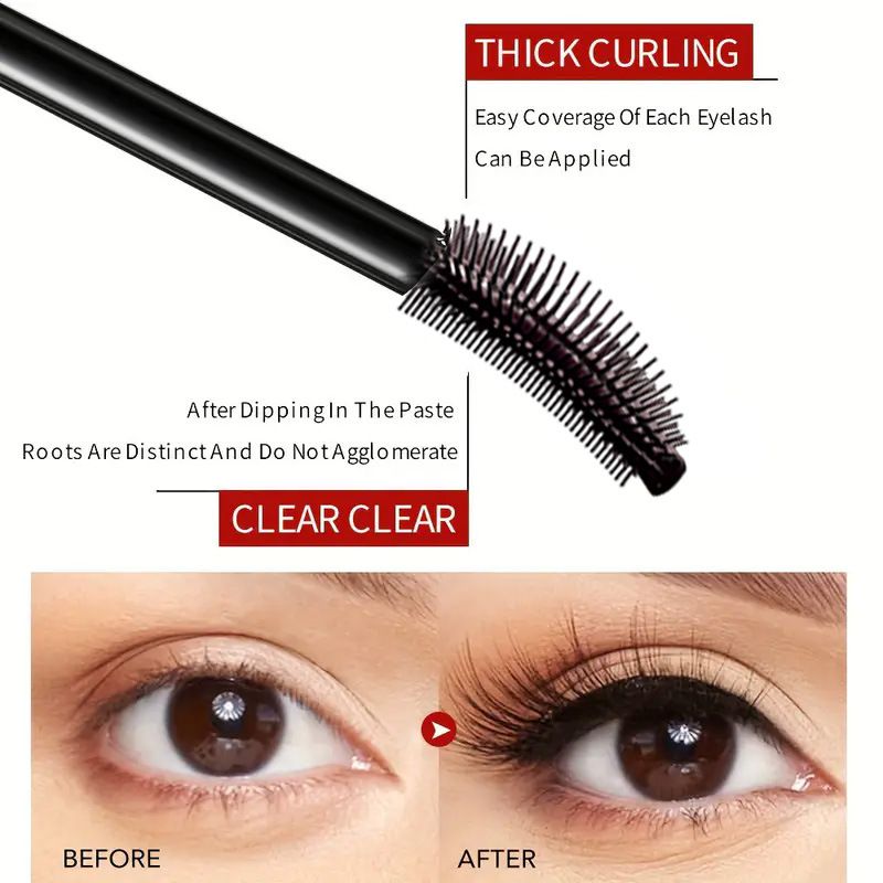 Rímel LANZHIYUE Rímel Estereotipado Cílios À Prova D'água Alongamento Rímel Grosso Curvador_voghion.com