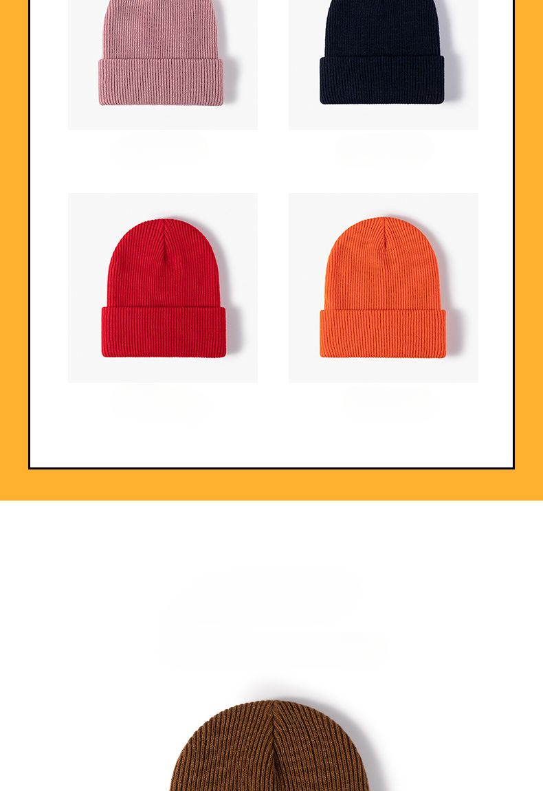 Wollmütze Herbst und Winter Herren und Damen Outdoor Vielseitige Leichte Jacquard Kaltmütze Modische warme verdickte schwarze Strickmütze_voghion.com