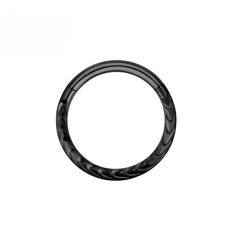 F136 Anello al naso in titanio Clicker Piercing al trago Orecchini al setto Cartilagine 16g Elica Segmento incernierato Gioielli per il corpo Donne e uomini_voghion.com