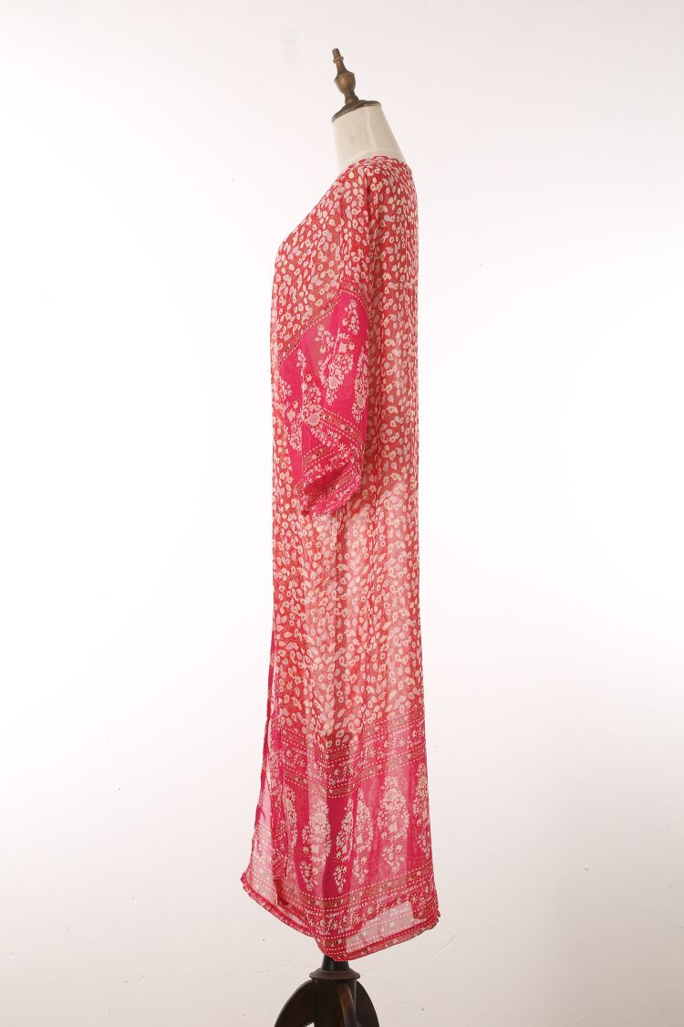 Robe de plage longue, cache-maillot, cardigan, coupe ajustée, vêtements de protection solaire, maillot de bain, chemisier, jupe portefeuille_voghion.com