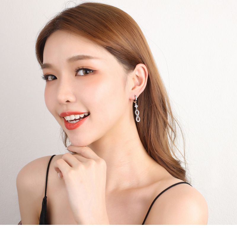 Orecchini per donna alla moda orecchini a forma di 8 che fanno sembrare il tuo viso più sottile, ganci per le orecchie alla moda, orecchini lunghi con nappe_voghion.com