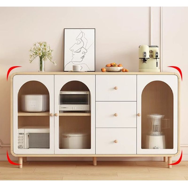 Multi-layer Multi-functional Organizer Wall-mounted Floor-standing Kitchen Storage Cabinet_voghion.com