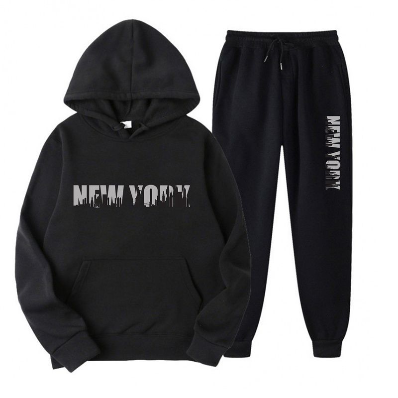 Conjunto de suéter con capucha y terciopelo para hombre y mujer, de marca de moda, con estampado de letras, superventas, 2023_voghion.com