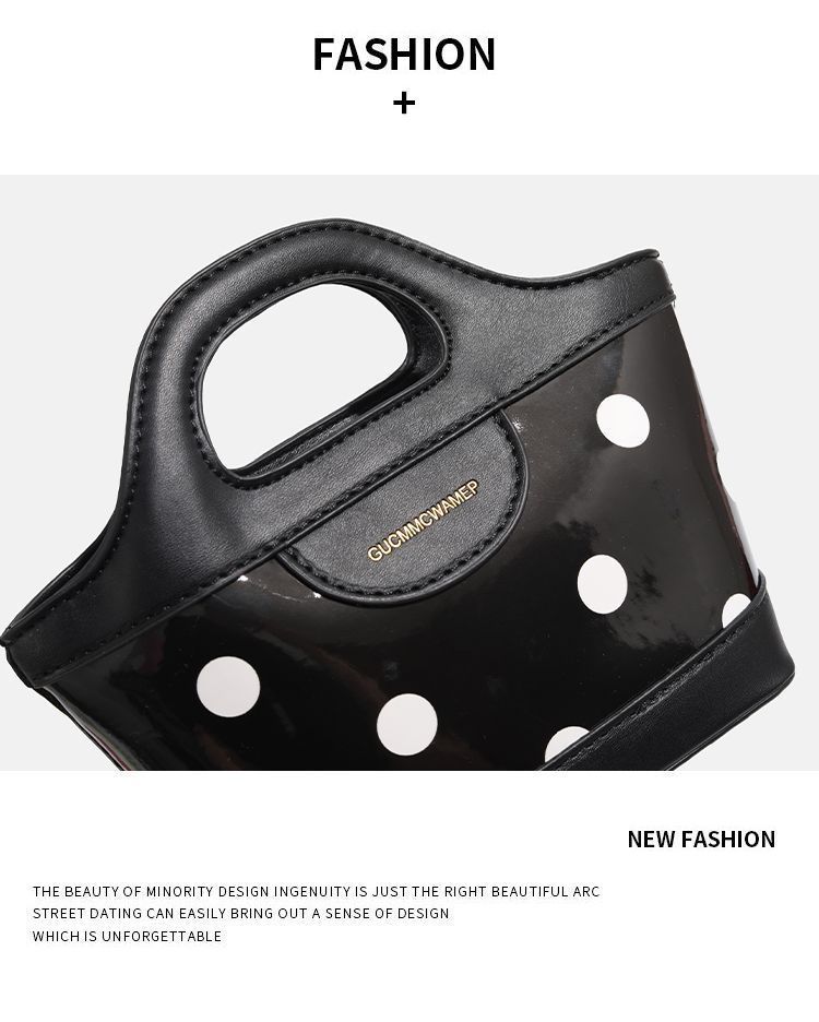 CHARHP&KEJNT2024 new high-end fashion polka dot crossbody bag handbag versatile vegetable basket_voghion.com