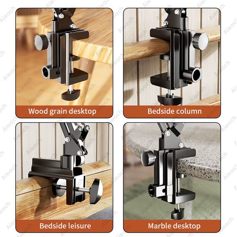 OEMG Adjustable Stand, Foldable Metal 360 ° Rotating Holder For Desk/Headboard/Bookcase, Compatible With 4.7-11" IPad & Tablet_voghion.com
